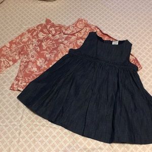 💜💚Beautiful top & dress set with bloomers💚💜